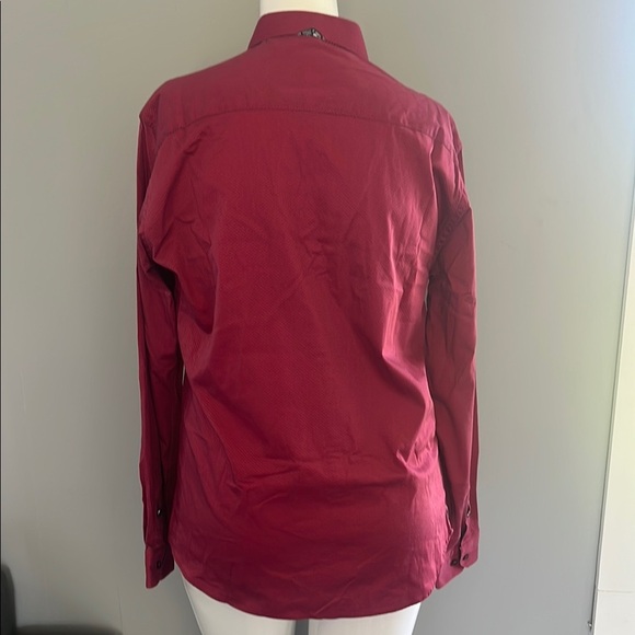 Au Nour Red and Black Casual Button Down Shirt - Picture 9 of 10